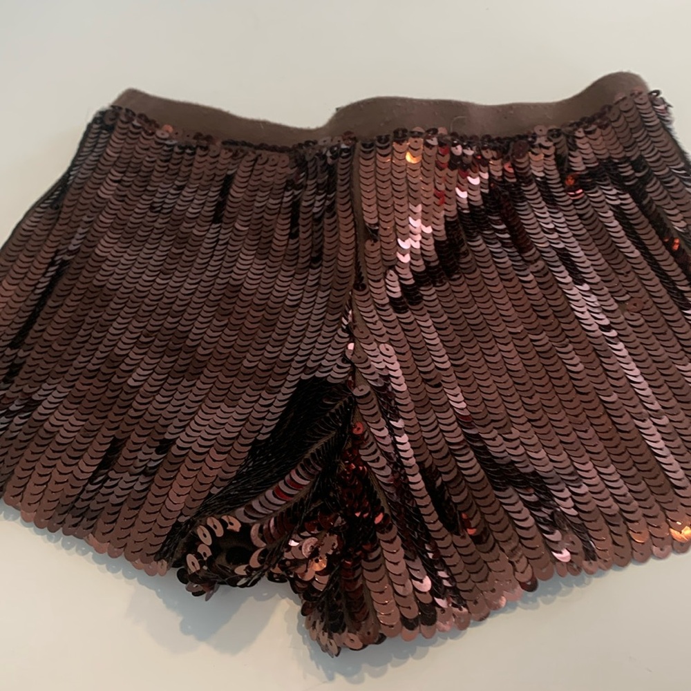 Sequin shorts bronze color  new condition